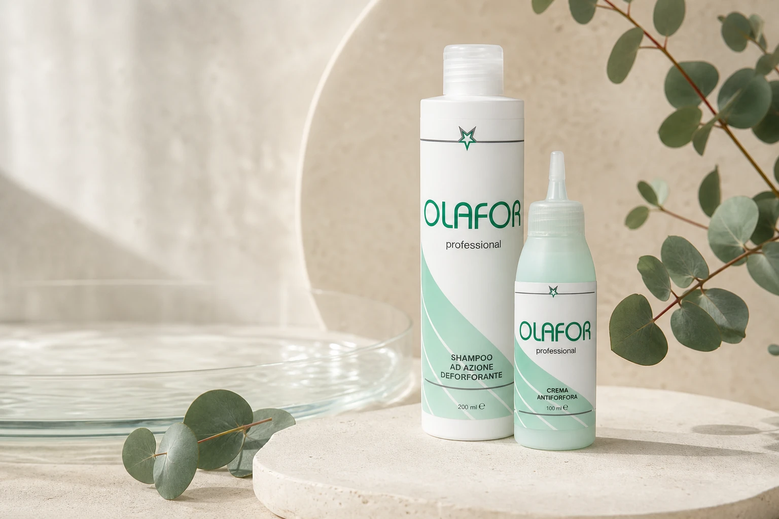 Shampoo antiforfora e crema peeling Olafor Professional